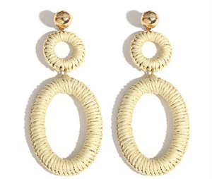 Farrah Wooden Drop Earrings